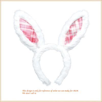 Plush Bunny Ears Headband Fancy Dress Costume Prom Headpiece