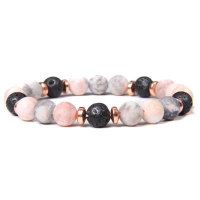 Natural 8mm Gorgeous Semi-Gem Healing Crystal Stretch Beaded Bracelet for Both Men and Women