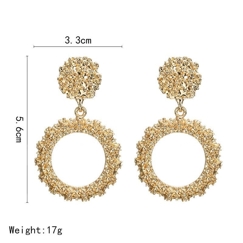 Fashion Vintage Women Vintage Big Round Hanging Earrings Jewelry Gift