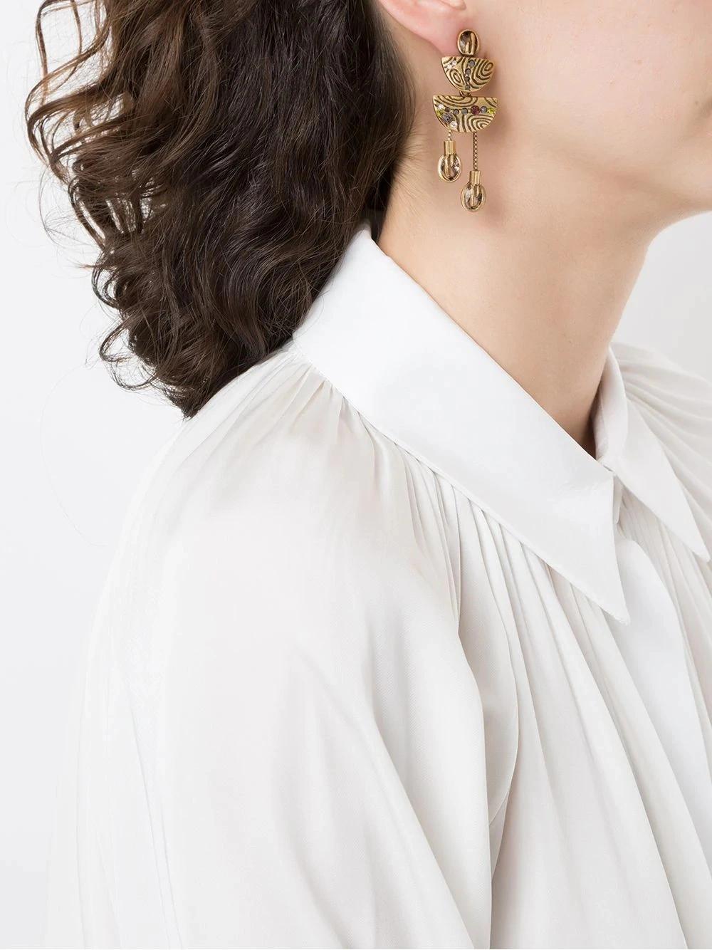 Fashion Ethnic Style Metal Long Earrings Jewelry