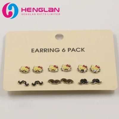 Funny and Sexy Hello Kitty with Mustache Stud Earring