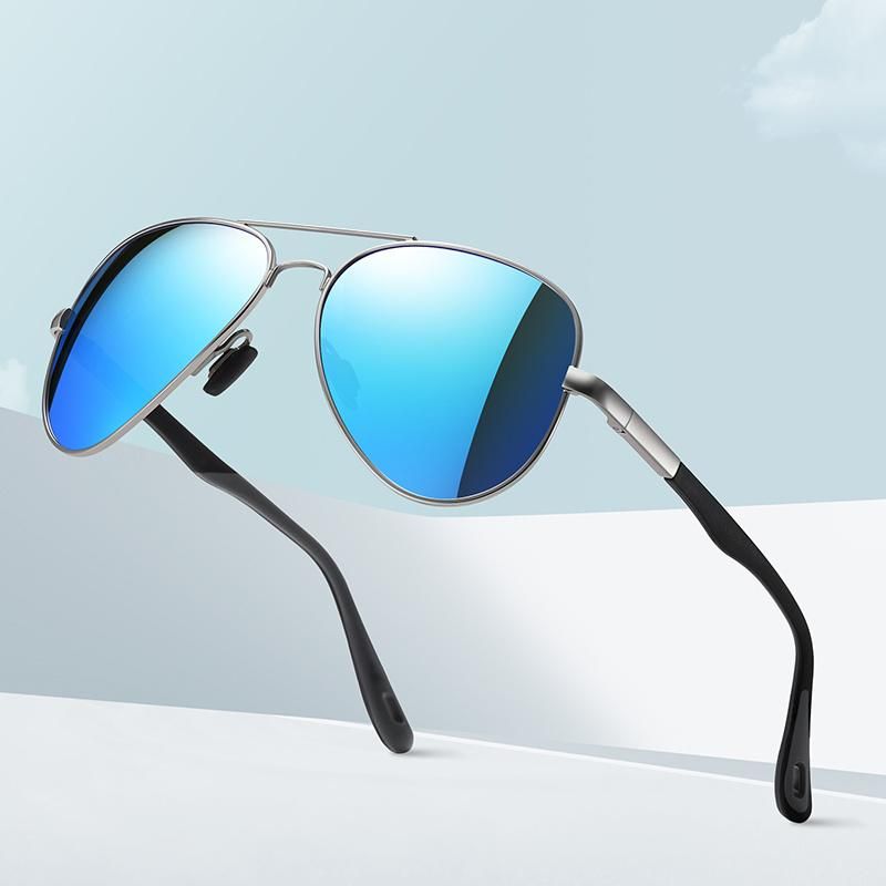 Durable Aviator Style Multi Colors Metal Frame Polarized Sunglasses