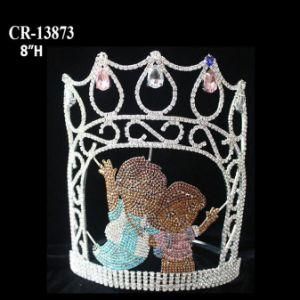 Let&prime;s Go to School Rhinestone Princess Pageant Crown for Grils