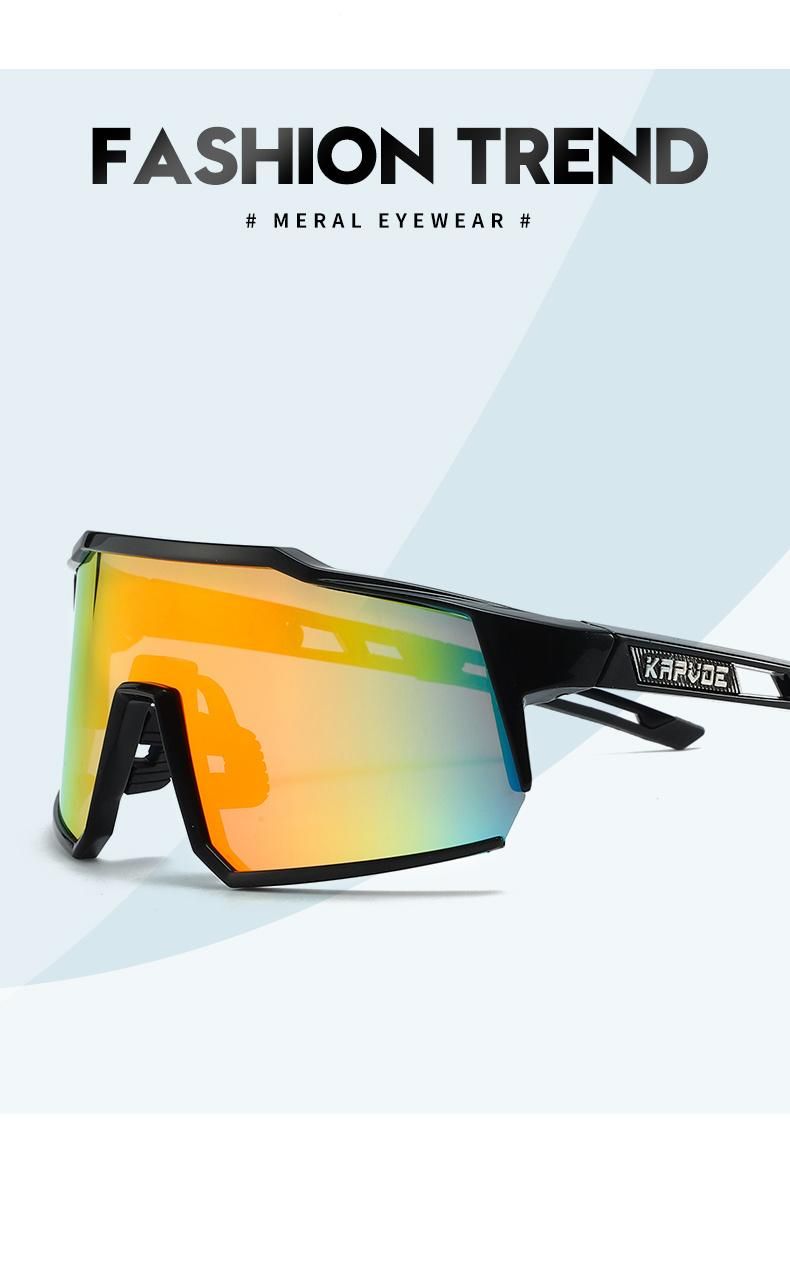 2021 Hot Selling Big Frame Sunglasses Cycling Outdoor Eyewear Windproof UV400 Sports Sun Glasses