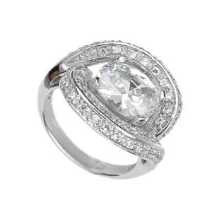Journee Collection Sterling Silver White Cubic Zirconia Ring