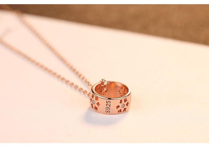 Custom Pendant Necklace with Personalized Cubic Zirconia Chains Gift