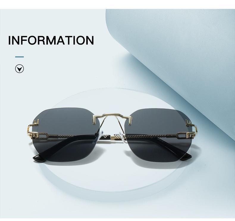 New European and American Personality Borderless Sunglasses for Men and Women