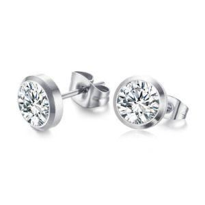 Diamond Surgical Stainless Steel Hypoallergenic Crystal Earrings Studs for Girls