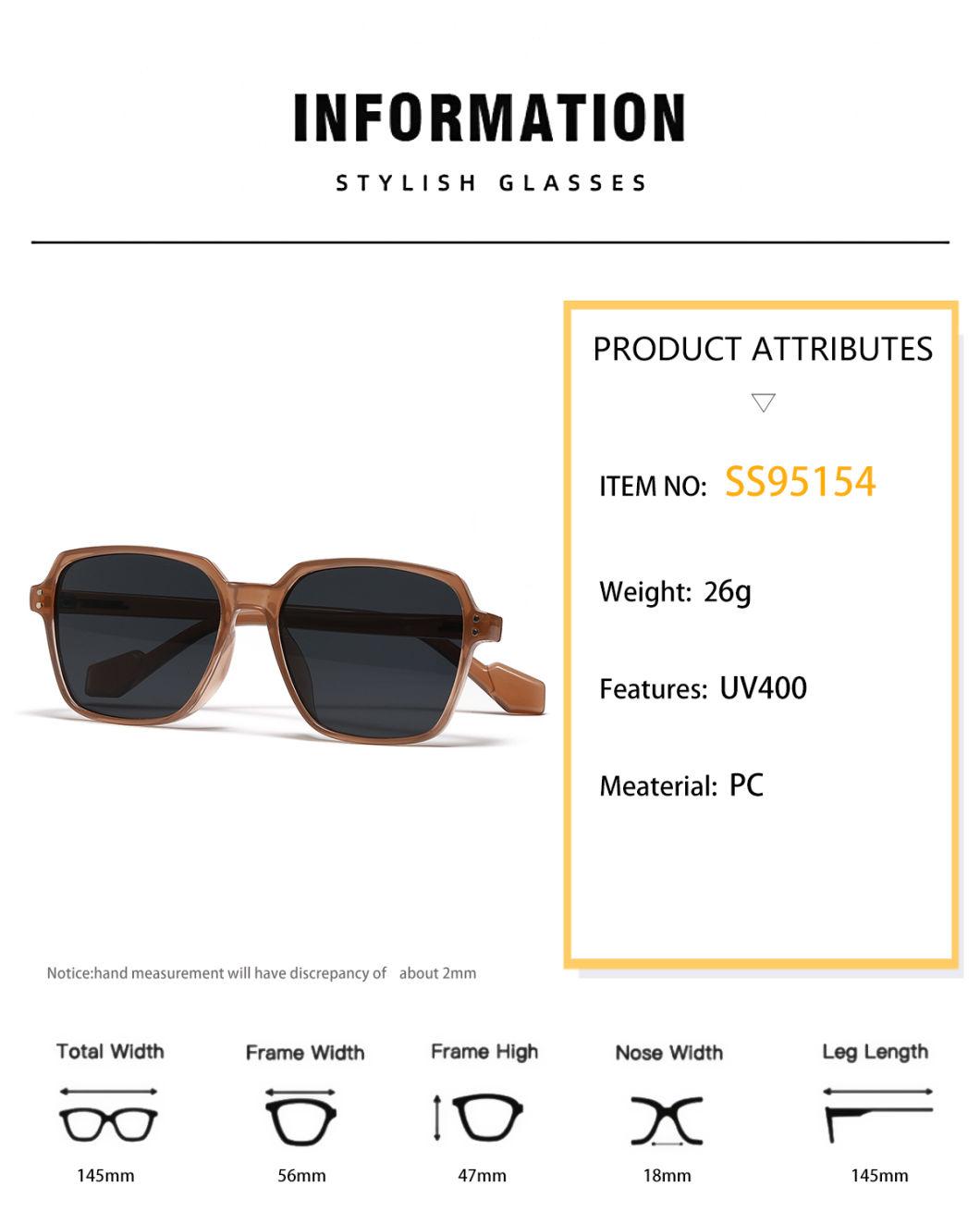 Hot Sale Fashion Shades Square Frame Oversized Sunglasses for Women