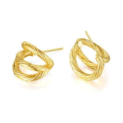 Wholesale Trendy Jewelry Gold Plated Custom Hoop Earrings for Women