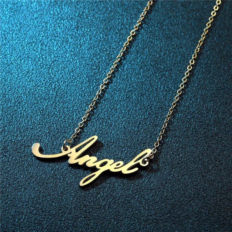 Custom Name Necklace Personalized Initial Necklaces in Golden