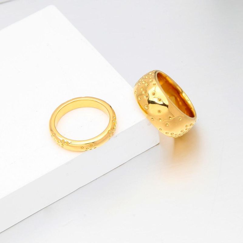 Concave Style Gold Jewellery Ladies Finger Ring Women for Sales Jewelry Accessories