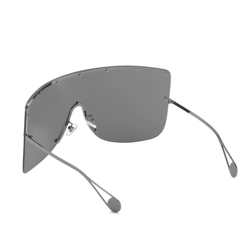 2020 Low MOQ Frameless Oversized Metal Fashion Sunglasses