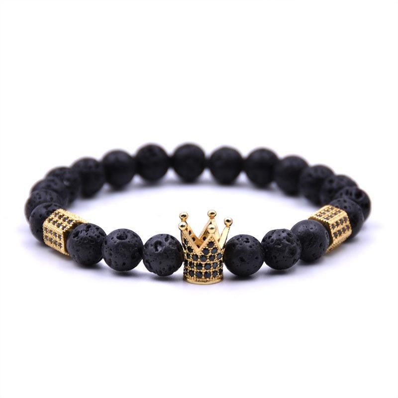 Zircon Crown Promotion Gift Men Beads Bracelet