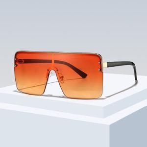 New Fashion Trend Metal Square Big Frame Sunglasses UV400 Sunglass