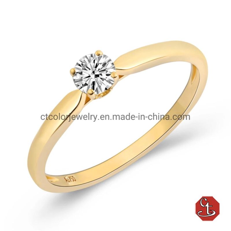 High Quality Sterling Silver Custom White cz, White plated Ring