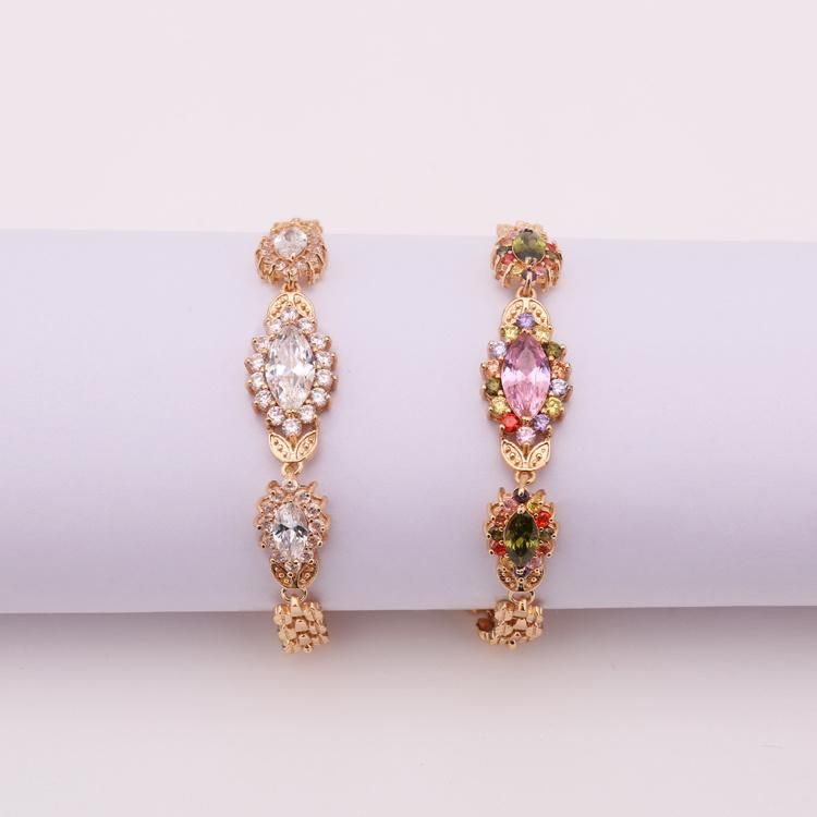 High Quality New Fashion Jewelry 18K Gold Plated Zircon Bangle Bracelet