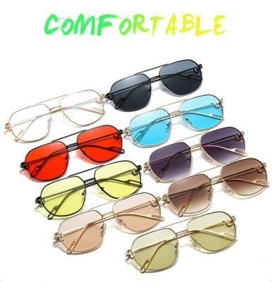 Metal Ocean Lens Sunglasses Retro Fashion Sunglasses