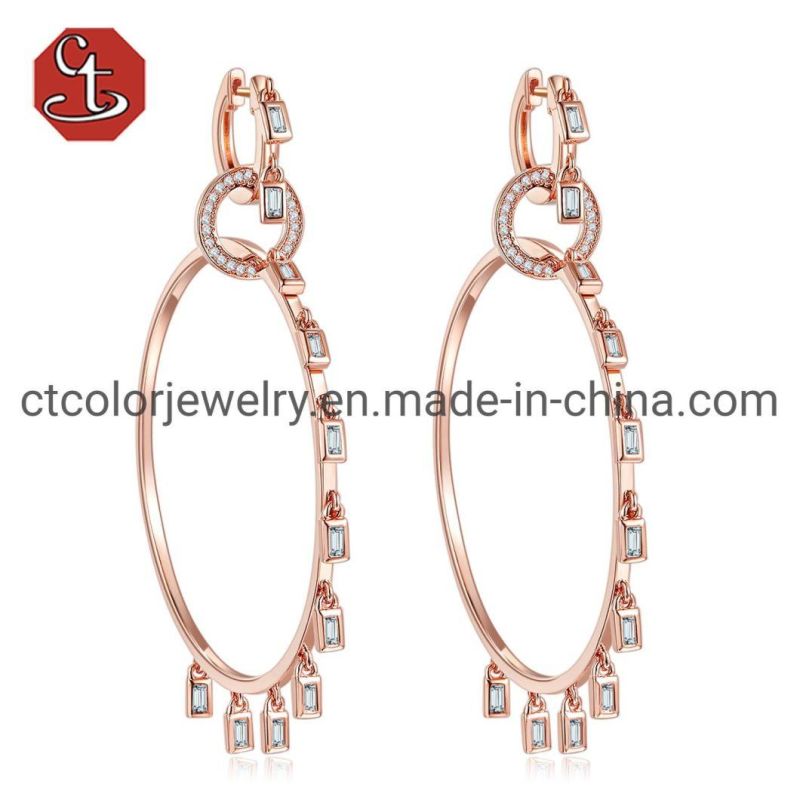 AAA+ TP Shape CZ 925 Sterling Silver Earring Jewelry
