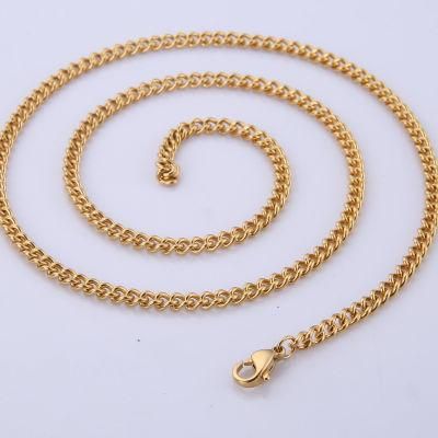 Fashion Stainless Steel Necklace Cuban Chain for Jewelry Making