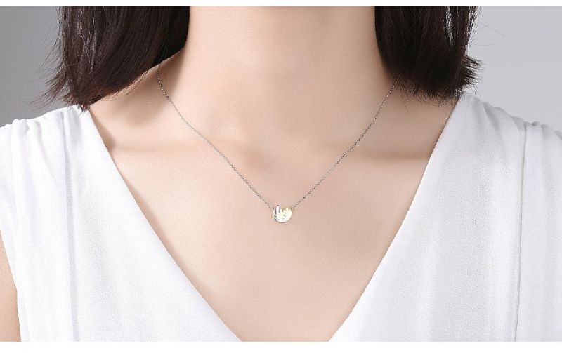 Italy Box Chain Silver Cactus Shape Pendant Necklaces