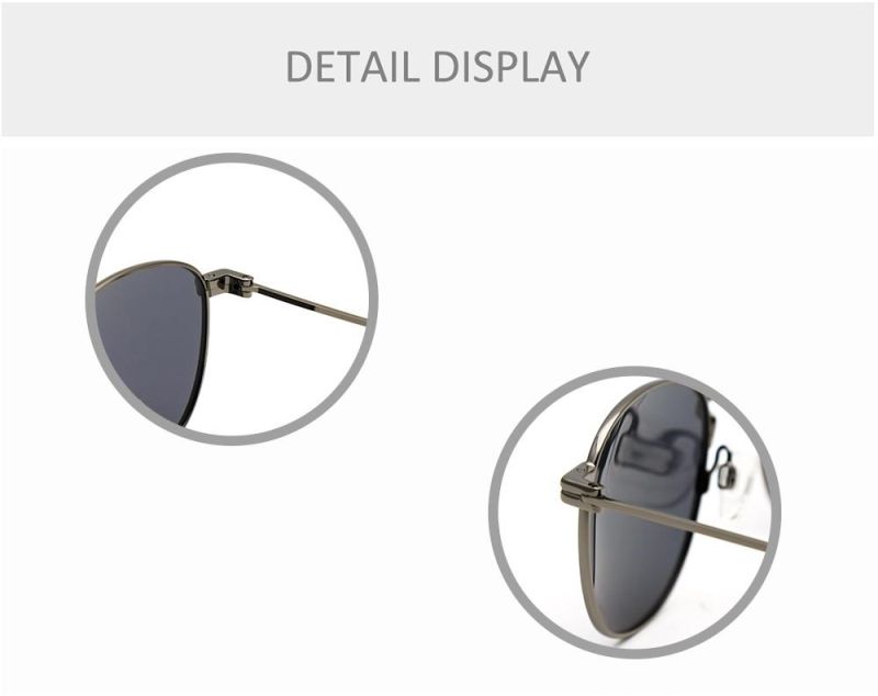 2022 Trendy Simple Design Metal Frame Shades Polarized Fashion Sunglasses