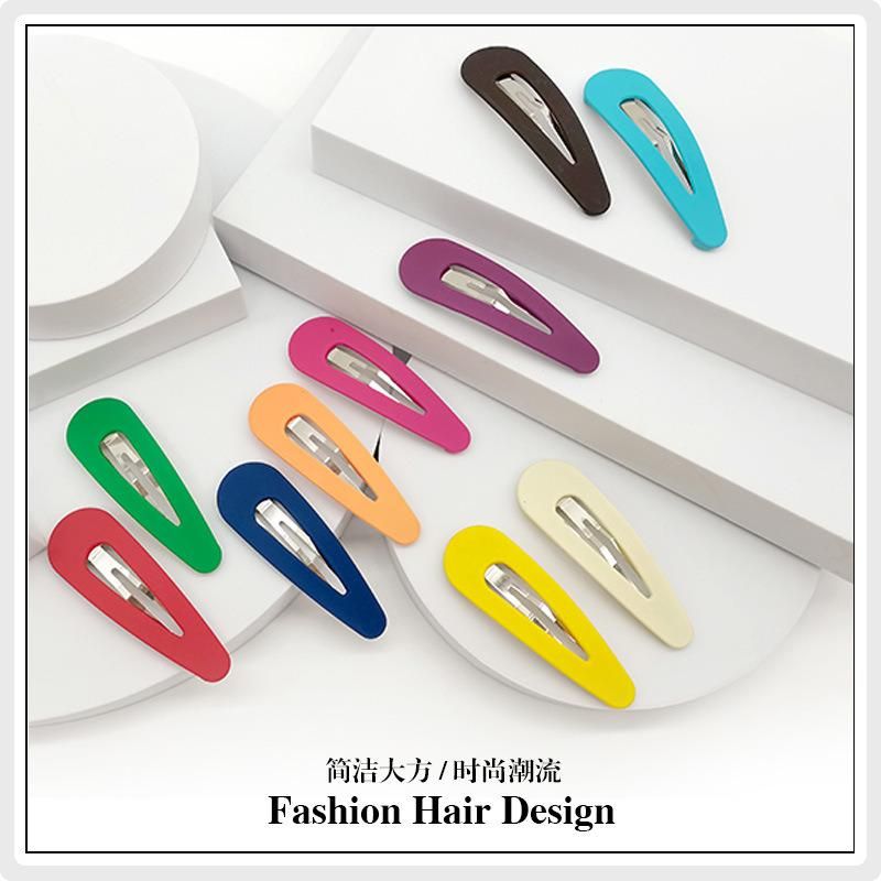 Fashion Jewelry Simple Temperament Candy Color Frosted Hair Clip