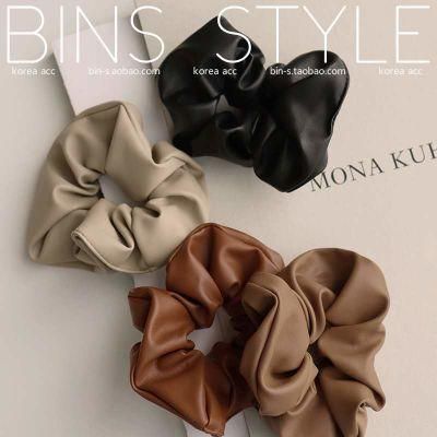 Whole Sell PU Fabric Elastic Hair Scrunchies for Women