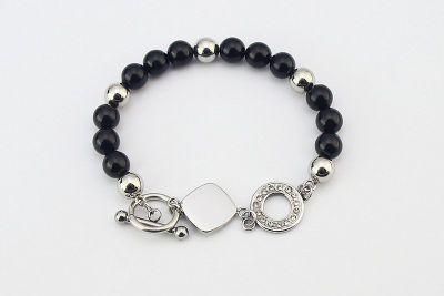 New Designed Bracelet Bangle with Black Bead for Fashion Jewelry