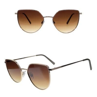 New Development Polygon Cat Eye Fashion Metal Sunglasses