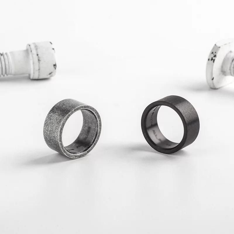 Antique Plating Color Retro Factory Custom Circle Ring for Men