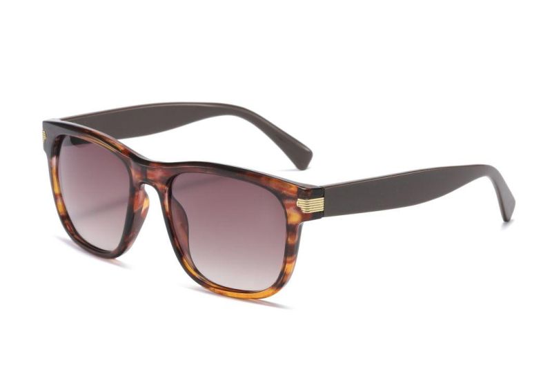 Classic Retro Style Medium Size Square Frame Tortoise Sunglasses