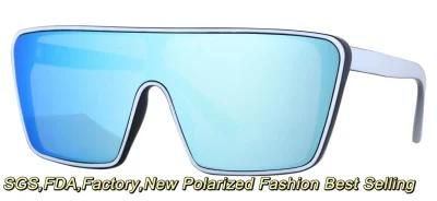 New Designer Free Sample Polarized One Piece Injection White Best Selling Sunglass with Revo