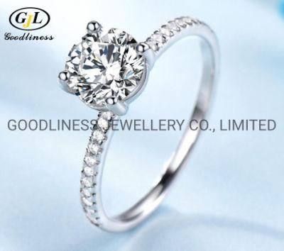 Initial Vintage Proposal Wedding Engagement Moissanite Diamond Rings for Women