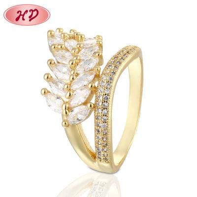 Zircon Women Copper Ring Gold Silver Color Cubic Zircon Ring Finger Ring