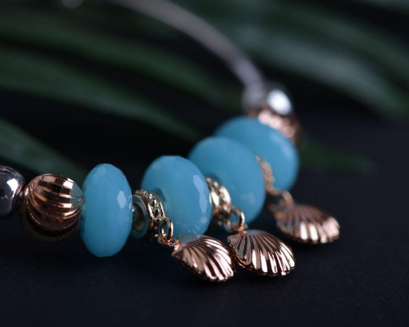 Charm Bracelet with Crystal Pendant