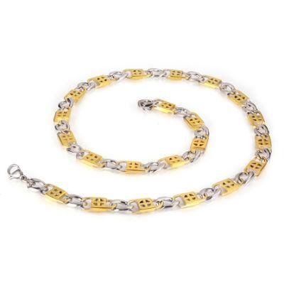 8mm Fashionable Temperament Female Male Silver Gold Stainless Steel Handcrafted Necklace Fashion Party
