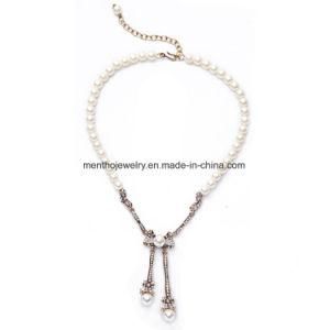 Good Cheap Long Pearl Chain Inlaid Rhinestone Necklace Butterfly Shape Pearl Pendant Jewelry