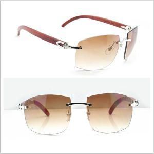 Wooden Rimless Sunglasses/ Wood Sunglasses