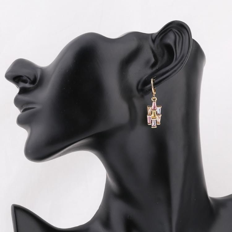 Women Fashion Accessories 18K Gold Plated Alloy Silver Jewelry Chain Sets Pendant Necklace with CZ Crystal