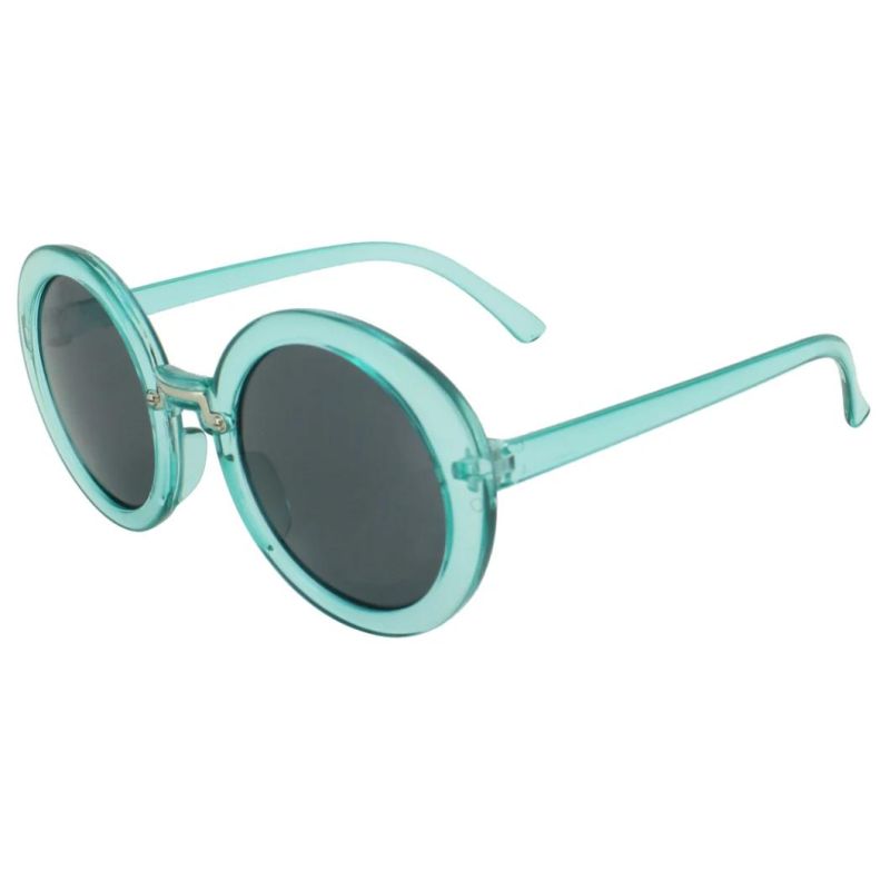2020 Light Crystal Green Round Fashion Kids Sunglasses