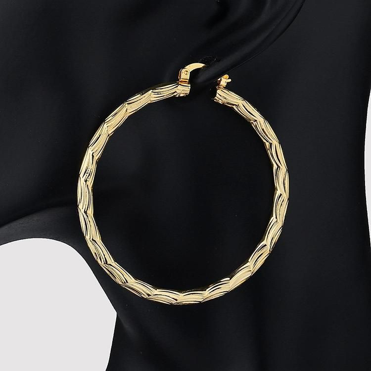 2020 Fashion Jewelry China Factory Wholesale Joyeria Gold Brass Hoop Earrings Jewelry