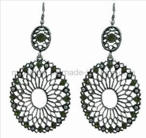 Fashion Jewelry - Green Round Earring (MLER-0028)