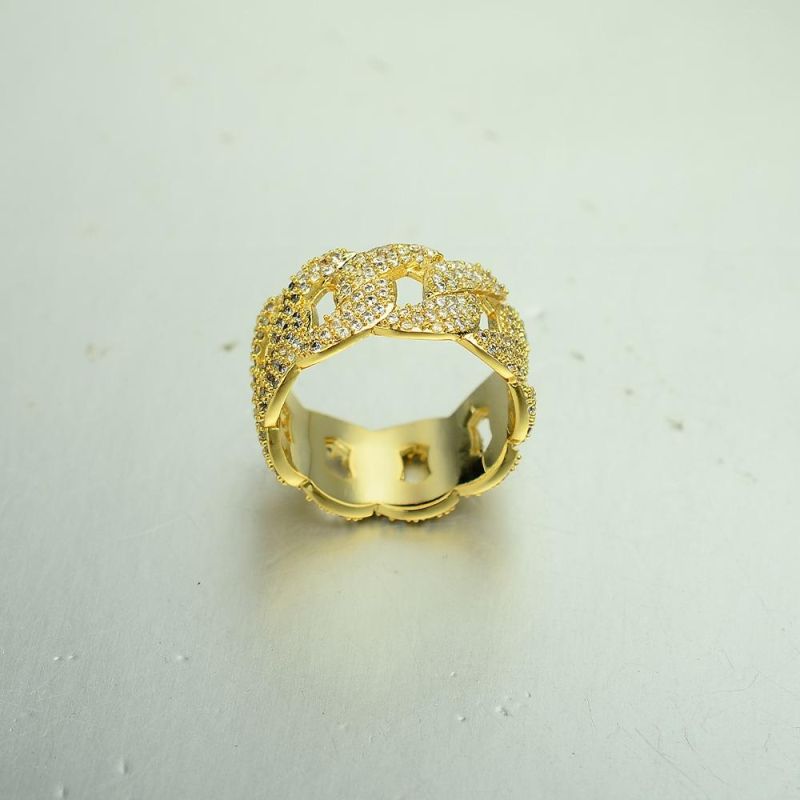 New Style Dubai City 18K Gold 925 Silver Ring Jewelry
