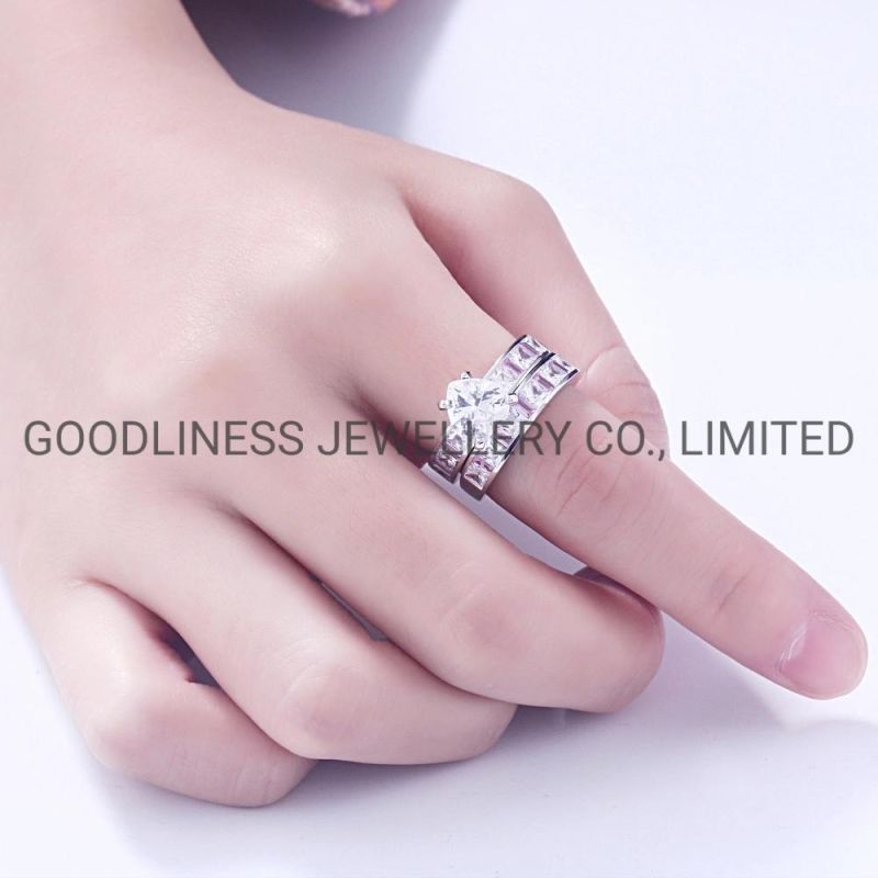 Hot Sale 925 Sterling Silver Women Wedding Jewelry CZ Rings