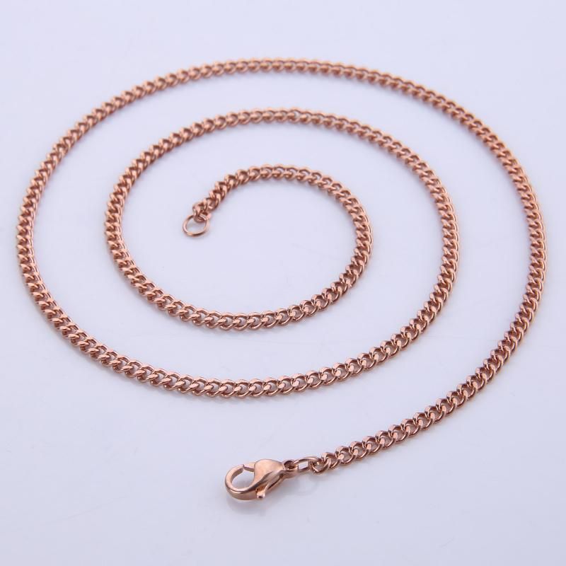 Stainless Steel Jewelry Necklace Cuban Chain for Men and Women