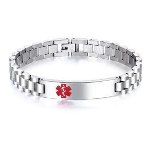 New Wholesale Fashion Custom Logo Bar Stainless Steel Watch Band Men &#160; Bracelet