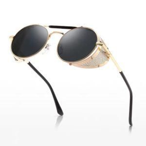 Vintage Brand Designer Round Sunglasses Retro Steampunk Sunglass