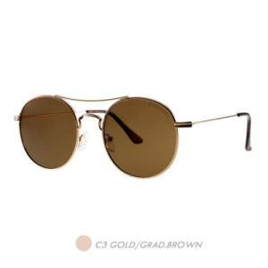 Metal New Fashion Sunglasses, Brand Replicas Aviators Round Frame M6016-03