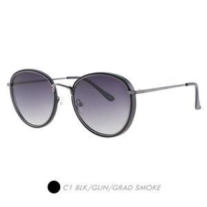 New Fashion Metal Sunglasses, Luxury Vintage Semi Round Frame M9018-01